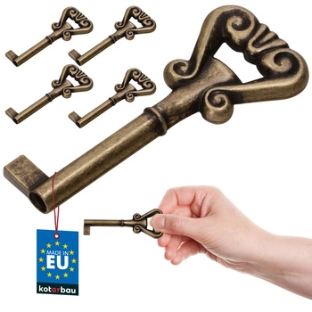 Cheie mobilier bar universală decorativă retro patină 7 cm set de 5 buc.