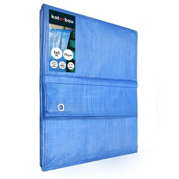 Prelată protectoare rezistentă groasă universală albastră 75 g/m2 5x5 m