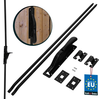 Poarta de garaj basquil pentru uși wicket negru 250 cm