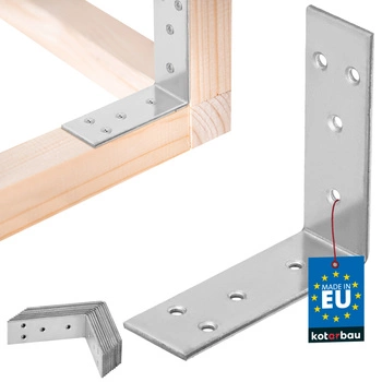 Colțar dulgheresc inoxidabil galvanizat 60x60x20 mm set de 12 buc.