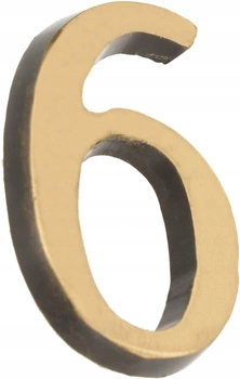 Numărul casei "6" numărul ușii 3d 5cm patină