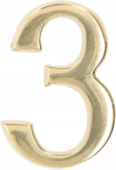 Numărul casei "3" numărul ușii 5 cm alamă
