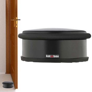 Opritor de ușă de sine stătător negru 4 cm