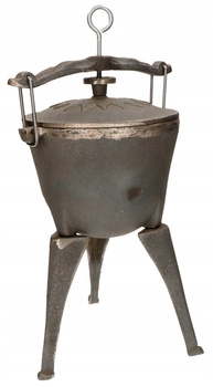 Ceainic din fontă 5 cazan de vânătoare oală de foc de tabără coacere