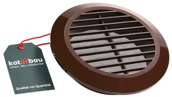 Grilaj ventilație rotund cu plasă fi125 plastic - Culoare maro