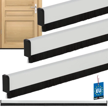 Bandă etanșare sub ușă albă 27 mm 1 m set de 3 buc.