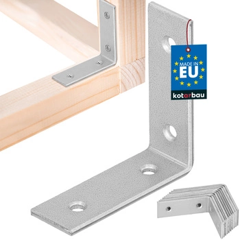 Colțar dulgheresc inoxidabil galvanizat 50x50x17 mm set de 12 buc.