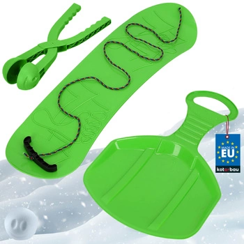 Set de joacă de iarnă snowboard măr dispozitiv pentru bulgări de zăpadă verde