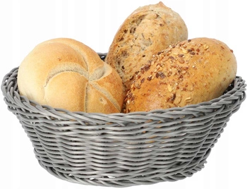 Coș de pâine rotund coș de fructe ⌀205 mm gri
