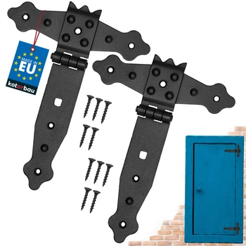 Balama cruce pentru foișor negru 150 mm set de 2 buc.