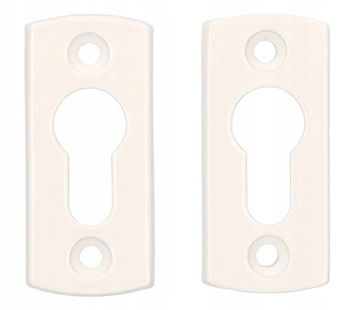 Plăcuță pentru cilindru ușă poartă - 2 buc - Culoare alb