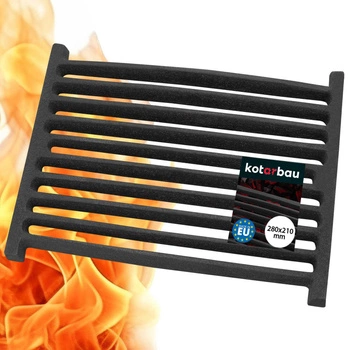 Grătar de gătit din fontă pentru aragaz șemineu cazan - 28x21 cm