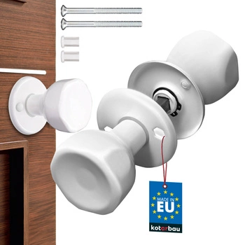 Butonul de rotire pentru ușa porții alb