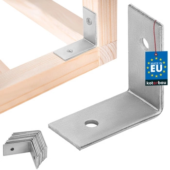 Colțar dulgheresc inoxidabil galvanizat 30x30x15 mm set de 12 buc.