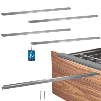 Mâner mobilier aluminiu argintiu 780/800 mm set de 4 buc.