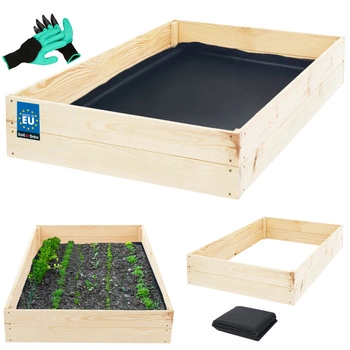 Cutie de legume din lemn ierburi creștere 140x120x18 cm