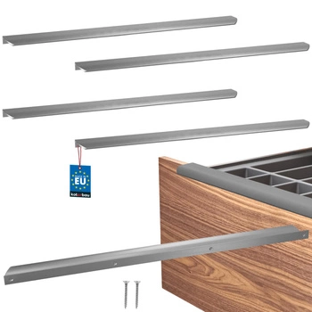 Mâner mobilier aluminiu argintiu 540/560 mm set de 4 buc.