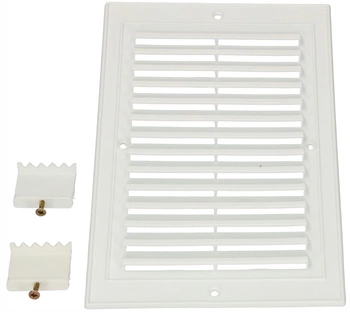 Grilaj de ventilație plastic cu șurub 140x210 - Culoare albă