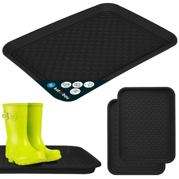 Tăviță de scurgere pentru încălțăminte din plastic 38x50 cm set 2 buc. - Culoare negru