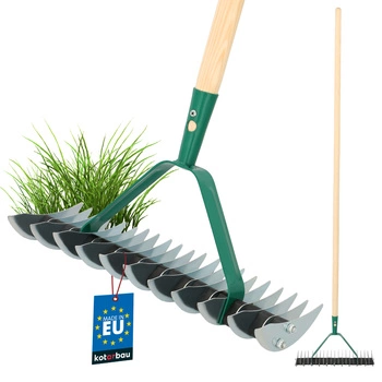 Aerator scarificator manual cu două fețe cu ax de 32x13 cm