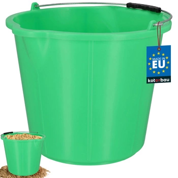 Galeată cu evacuare și pâlnie 15 l constructivă strong - Culoare verde