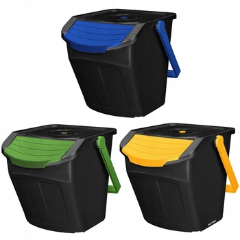 Coș colectare selectivă 25 l set de 3 buc.