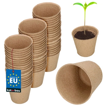 Ghivece de turbă 6 cm pentru răsaduri bio - 60 buc.