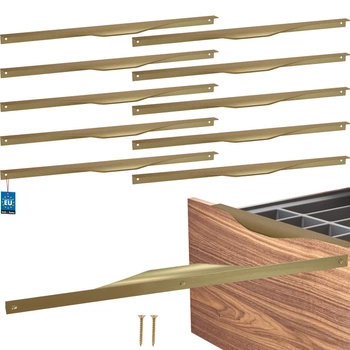 Mâner mobilier aluminiu auriu mat 416/436 mm set de 10 buc.