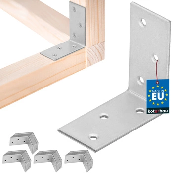 Colțar dulgheresc inoxidabil galvanizat 50x50x25 mm set de 50 buc.