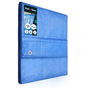 Prelată protectoare rezistentă groasă universală albastră 75 g/m2 6x8 m