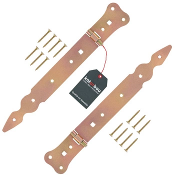 Balama de chioșc îngustă pentru obloane și uși aur 250 mm set de 2 buc.