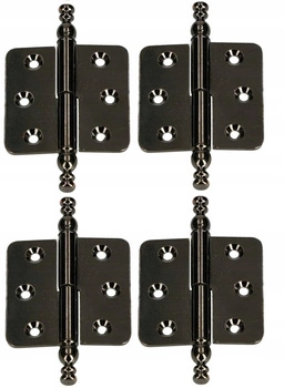 Balama decorativă pliabilă pentru mobilier negru dreapta - 4 buc.