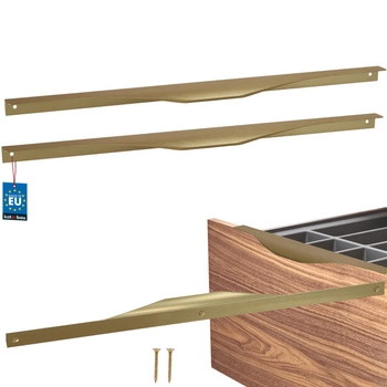 Mâner mobilier aluminiu auriu mat 416/436 mm set de 2 buc.