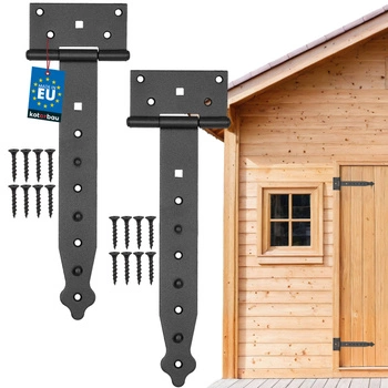 Balama arbour gazebo negru 250 mm set de 2 buc.