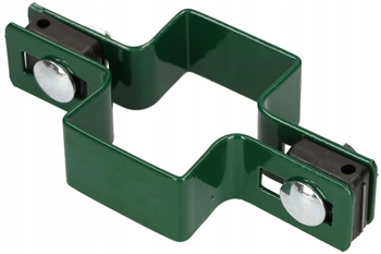 Clema stâlpului panoului de gard 60x40 mm intermediară - Culoare verde