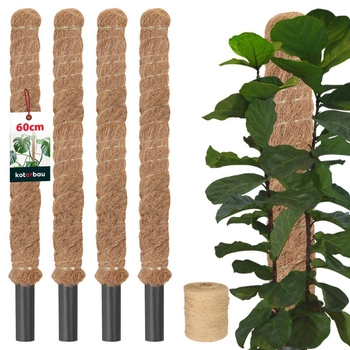 Țăruș pentru plante de nucă de cocos 60 cm x 32 mm set de 4 buc.