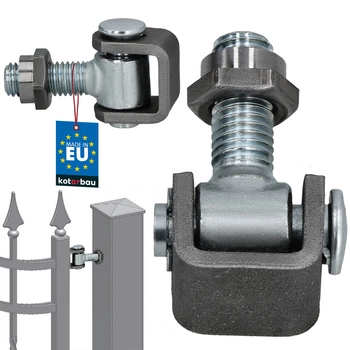Balama reglabilă m12 sudată pe balama cu bucșă