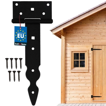 Balamale de foișor t pentru uși de foișor negru 200 mm