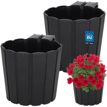 Ghiveci pentru balcon alb na zábradlí 200 MM set de 2 kcu.