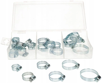 Cleme de furtun răsucite cleme metalice - 26 buc.