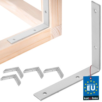 Colțar dulgheresc inoxidabil galvanizat 125x125x20 mm set de 50 buc.