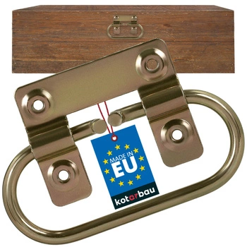 Mâner pentru cufere sertare galvanizat aur 13 cm
