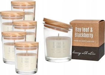 Lumânare de sticlă parfumată cu parfum de soia - 6 buc.