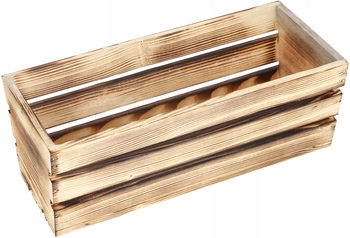 Cutie de flori din lemn pentru balcon cu ierburi lemn de foc 40 cm