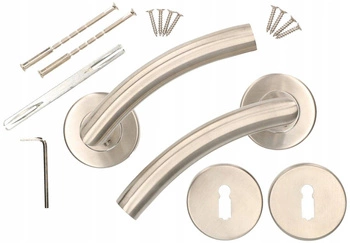 Set mâner de ușă 130mm inox breloc de chei
