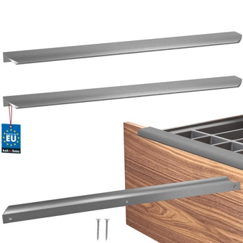 Mâner mobilier aluminiu argintiu 416/436 mm set de 2 buc.