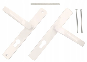 Mânerele de ușă albă, plăcuță lungă, uși 72, înlocuire - Culoare albă
