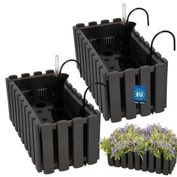 Ghiveci pentru balcon gri na zábradlí 400 MM set de 2 kcu.