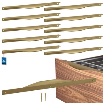 Mâner mobilier aluminiu auriu mat 320/340 mm set de 10 buc.