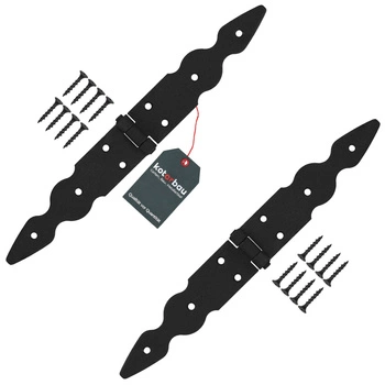 Hinghe decorativ pentru obloane, uși, foișoare, lăzi 150x150x35 mm set 2 buc. - Culoare negru